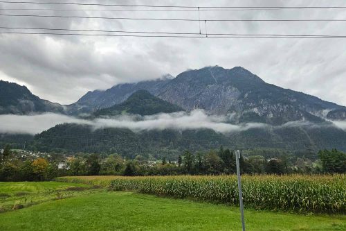 Weiterfahrt im Nieselregen