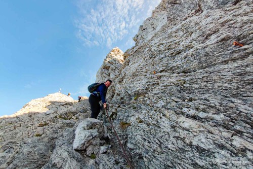 Ich bin auch am Klettern