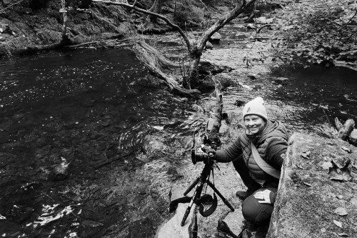 Andrea beim Arbeiten