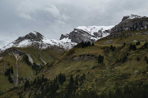 Wolken über den Bergen