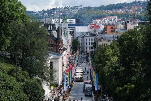 Straßenflucht in Oslo