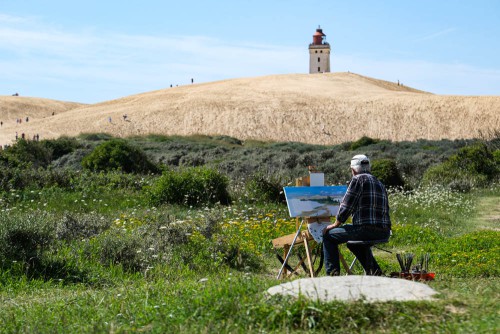 Künstler bei der Arbeit