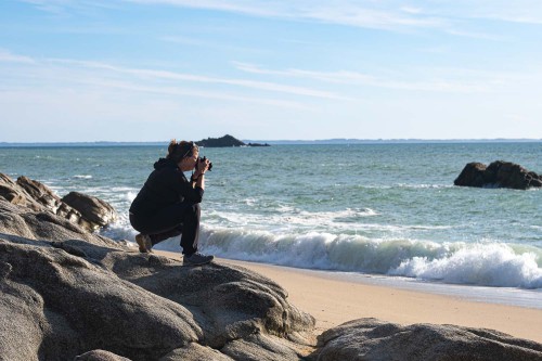 Andrea auf Motivsuche